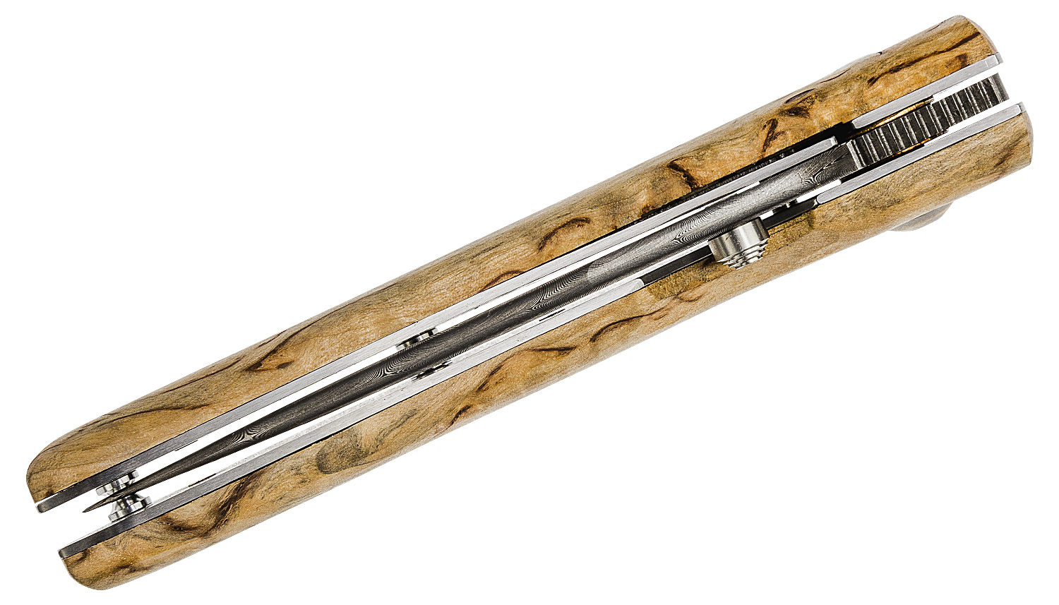Nůž FOX VOYAGER DAMAŠEK/BŘÍZA + BOX FX-2499DB