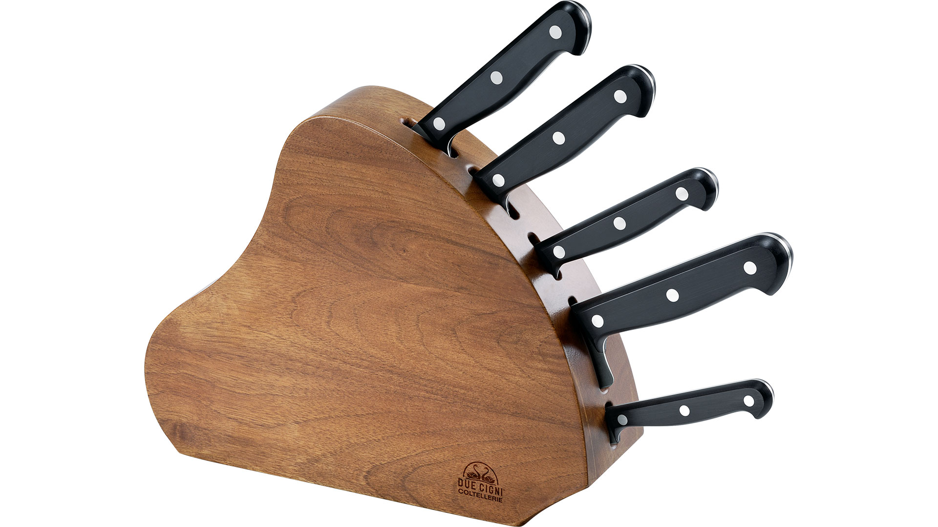 K. sada FOX2C Walnut wooden block, 5 nožů klasik