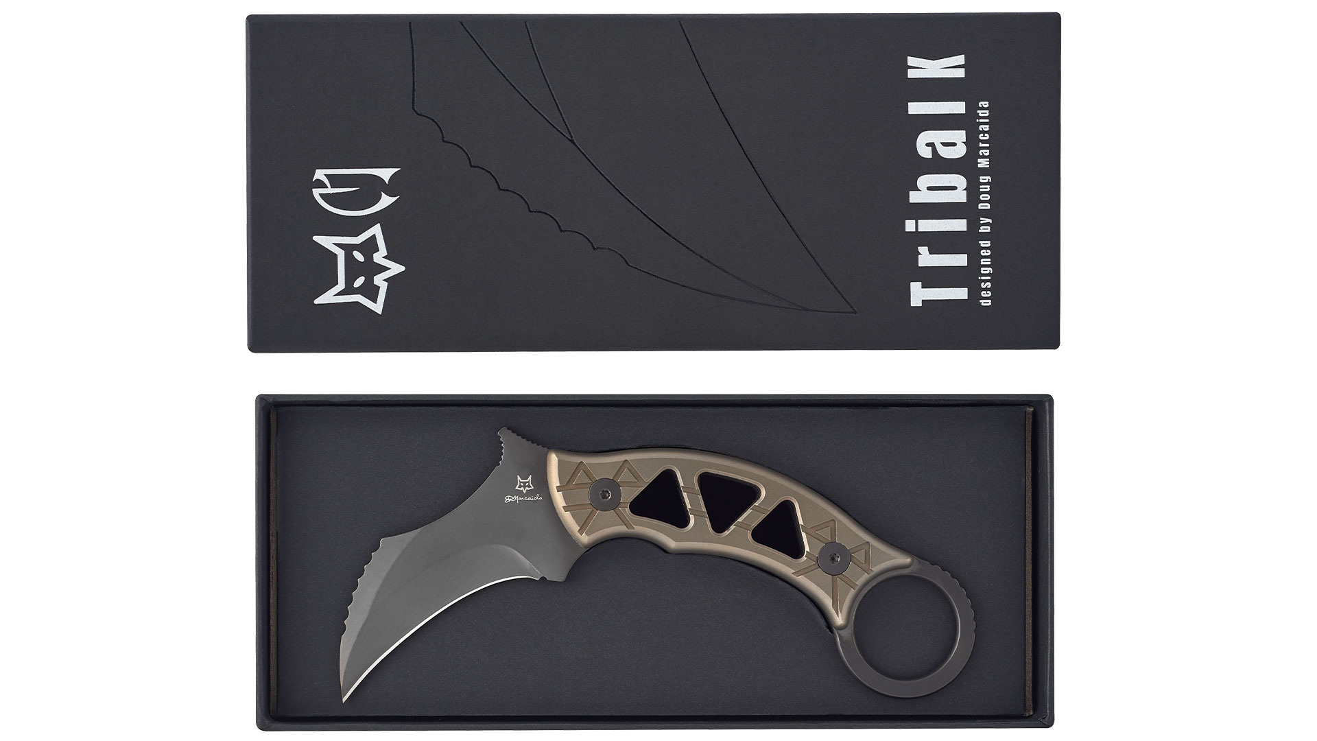 Nůž FOX KARAMBIT MARCAIDA TRIBAL M390 FX-803TiPVD
