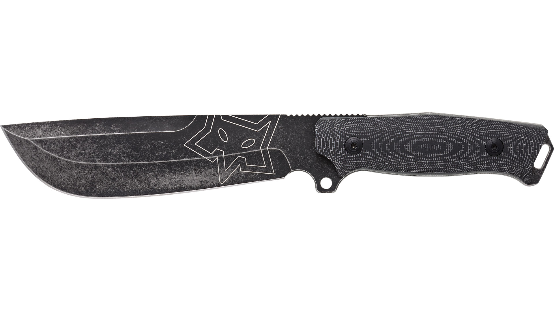 Nůž FOX NATIVE BUSHCRAFT, steel D2, černá mikarta